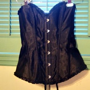Black ruffle corset sz m